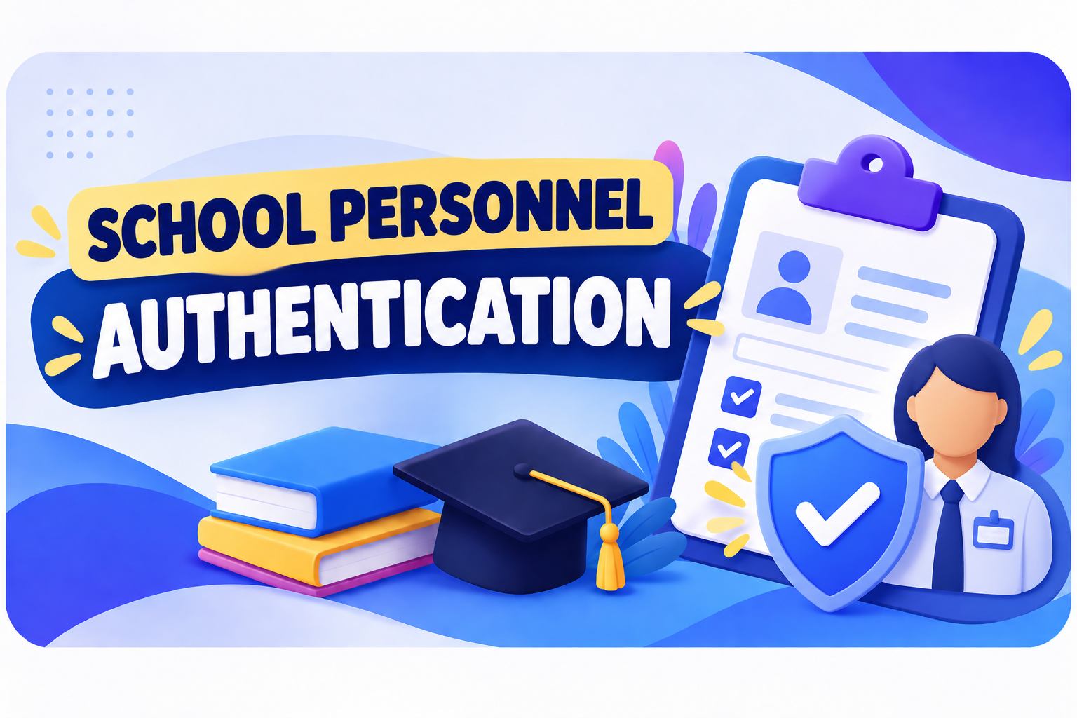 School Personnel Authentication graphic for student enrolment in UPTLC.